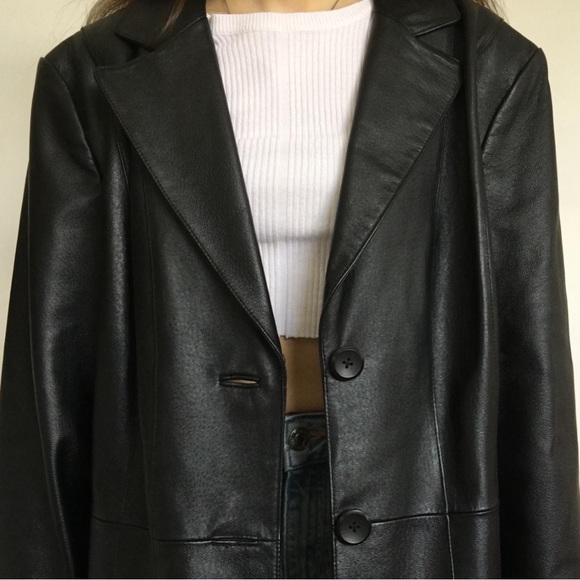 Leather blazer - Picture 3 of 4